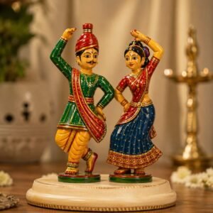 Traditional Wooden Dancing Couple